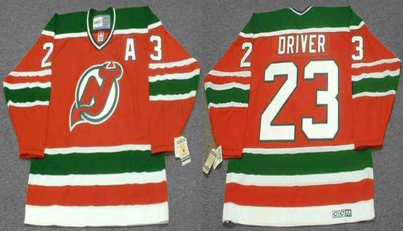 2019 Men New Jersey Devils #23 Driver red CCM NHL jerseys